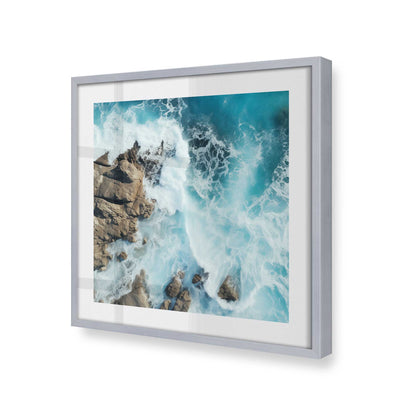 [Color:Polished Chrome], Picture of art in a Polished Chrome frame at an angle