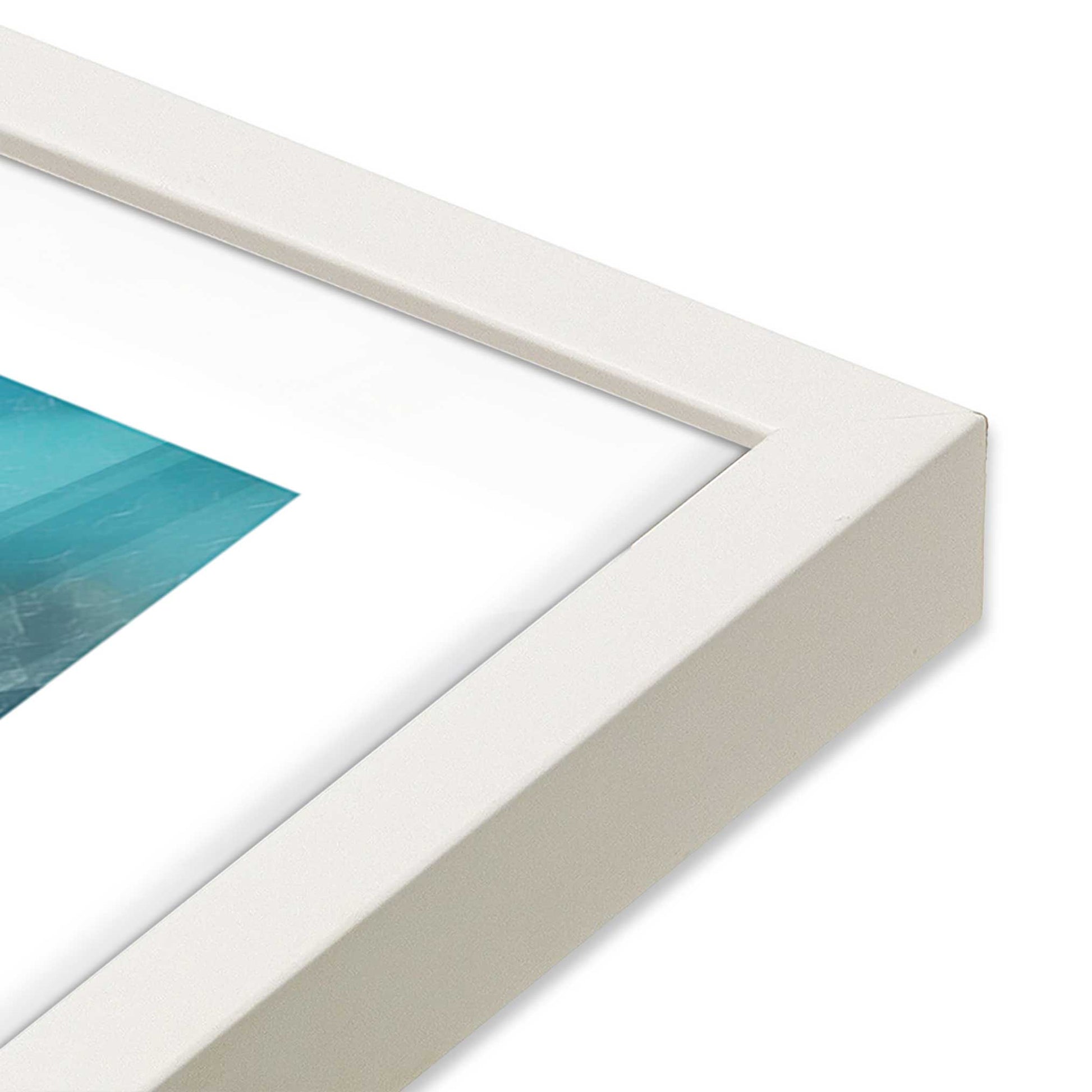 [Color:Opaque White], Picture of art in a Opaque White frame of the corner