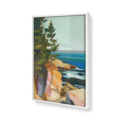 [Color:Opaque White], Picture of art in a Opaque White frame at an angle