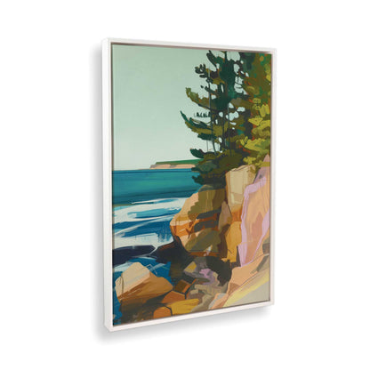 [Color:Opaque White], Picture of art in a White frame at an angle