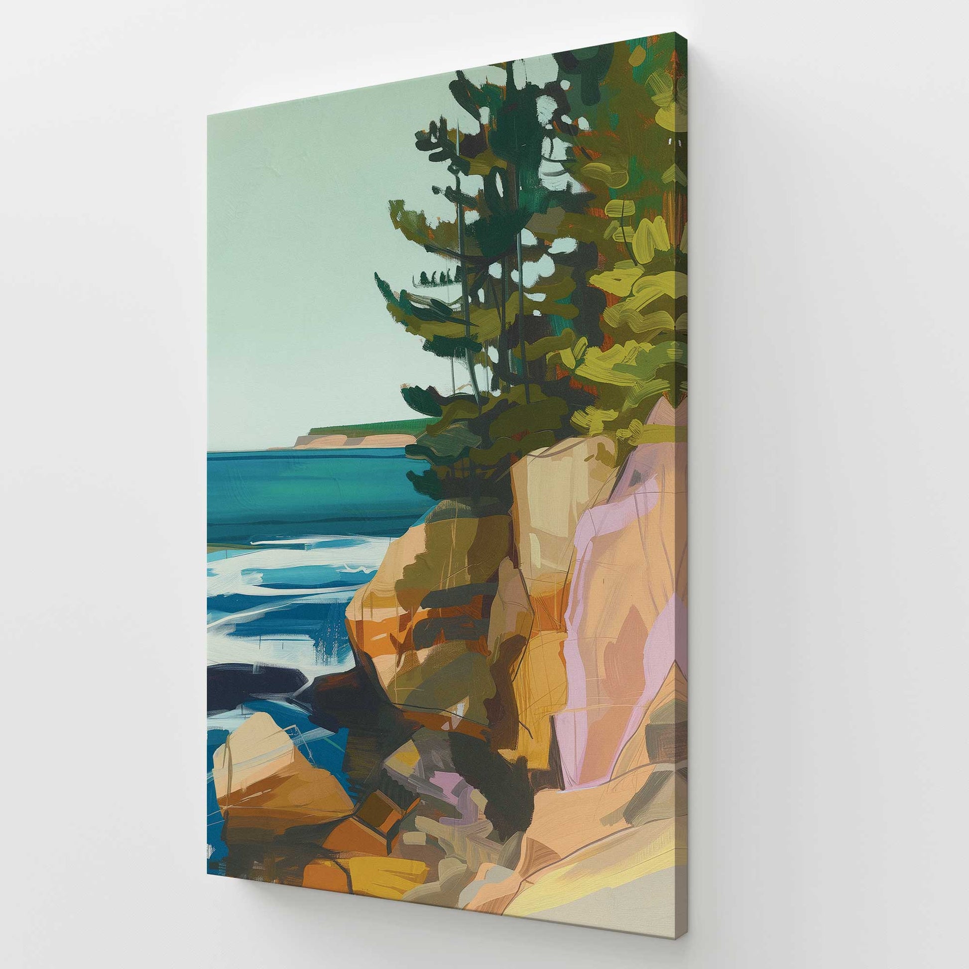 [Color:Stretched Canvas], Picture of art at an angle