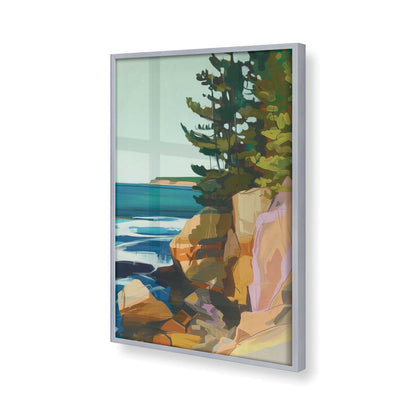 [Color:Polished Chrome], Picture of art in a Polished Chrome frame at an angle