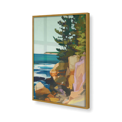 [Color:Polished Gold], Picture of art in a Polished Gold frame at an angle