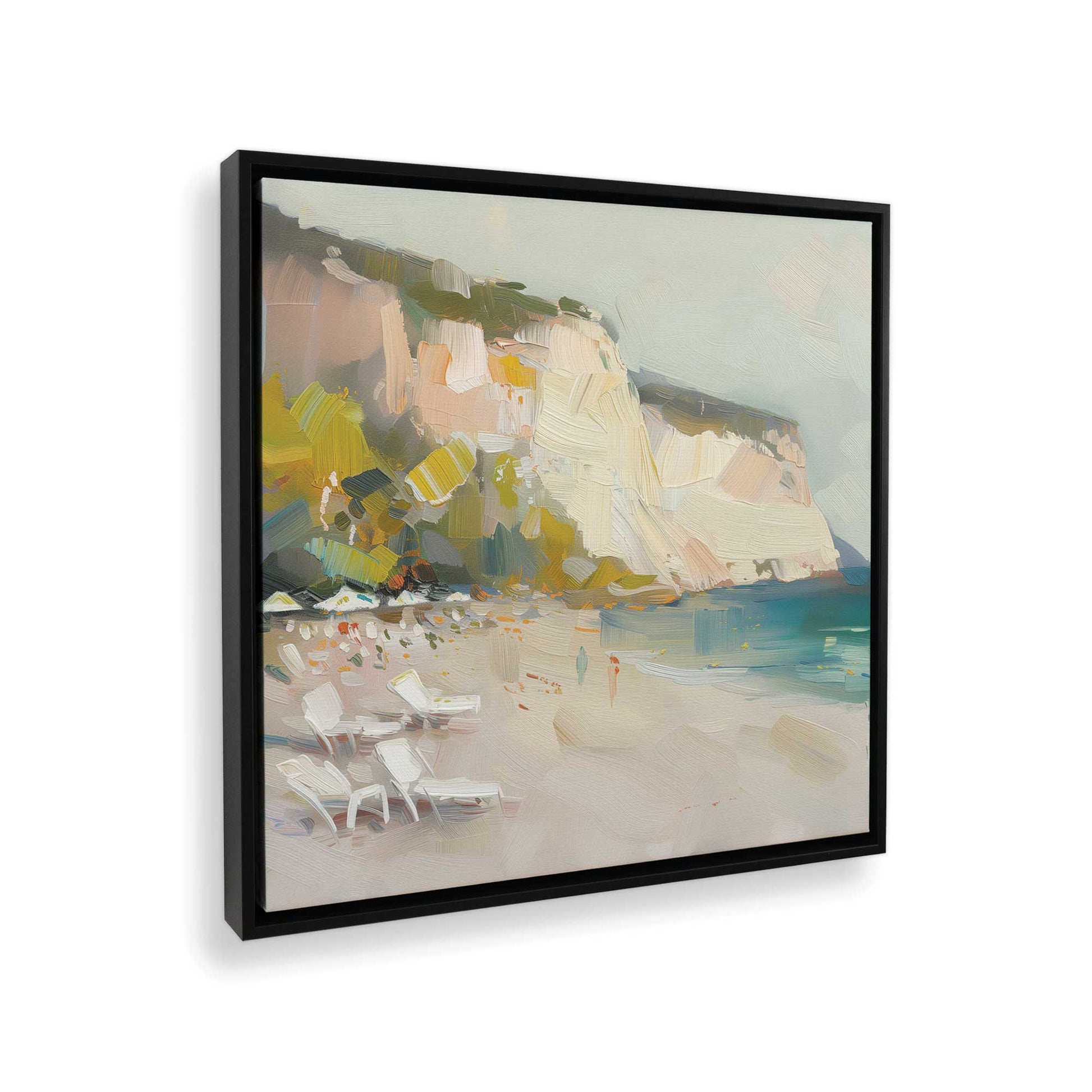 [Color:Satin Black], Picture of art in a Satin Black frame at an angle