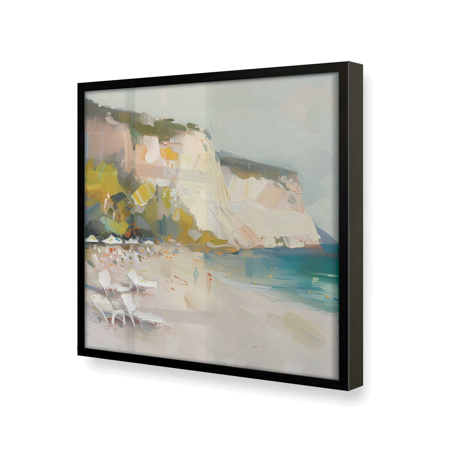 [Color:Satin Black], Picture of art in a Satin Black frame at an angle