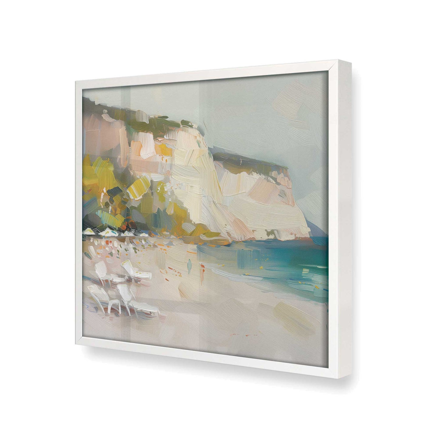 [Color:Opaque White], Picture of art in a Opaque White frame at an angle