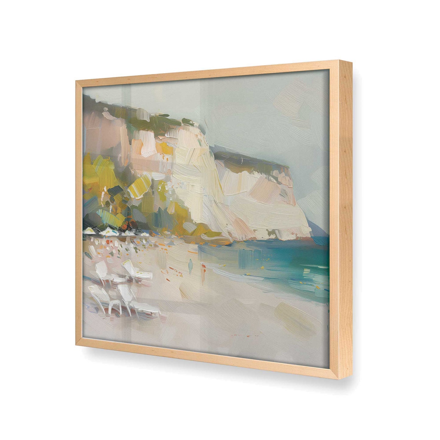 [Color:Raw Maple], Picture of art in a Raw Maple frame at an angle