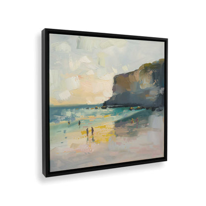 [Color:Satin Black], Picture of art in a Satin Black frame at an angle