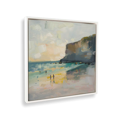 [Color:Opaque White], Picture of art in a White frame at an angle