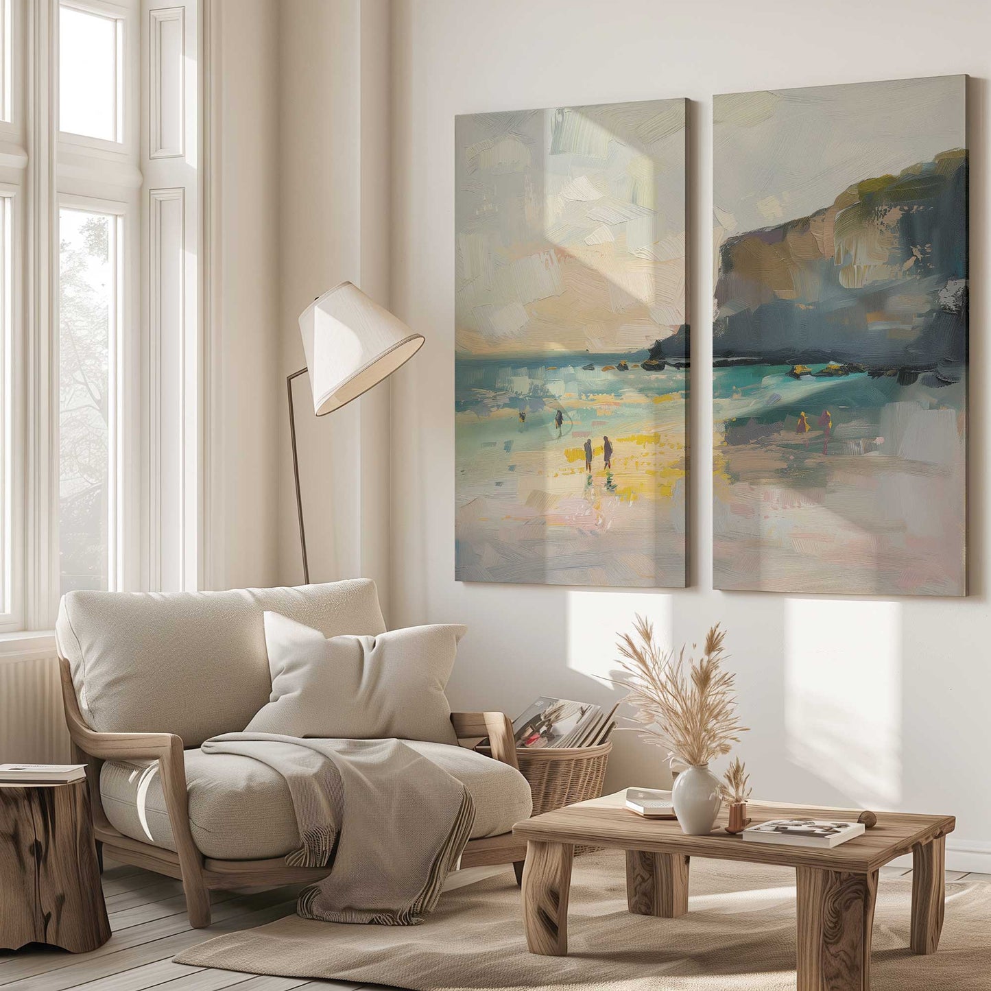 [Color:Stretched Canvas], Picture of art in a room