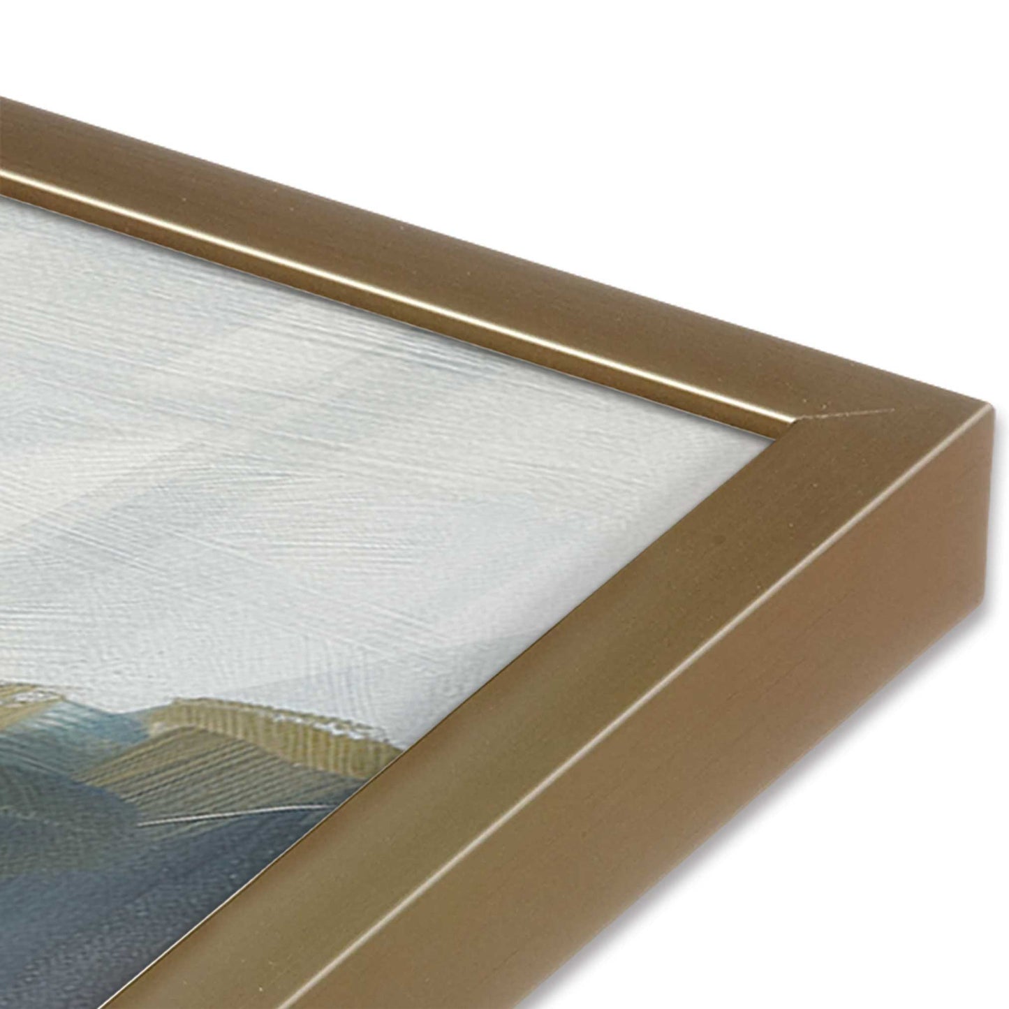 [Color:Brushed Gold], Picture of art in a Brushed Gold frame of the corner