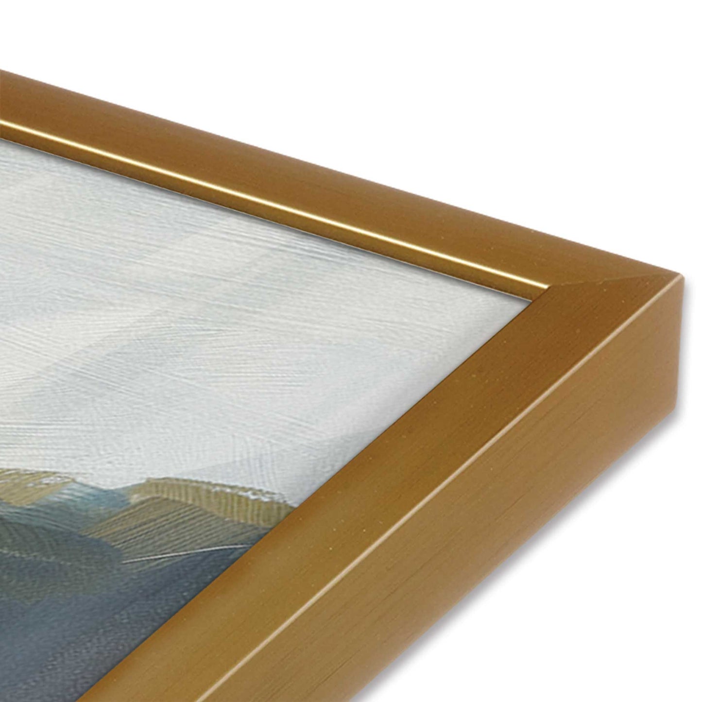 [Color:Polished Gold], Picture of art in a Polished Gold frame of the corner