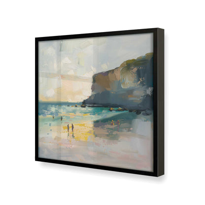 [Color:Satin Black], Picture of art in a Satin Black frame at an angle