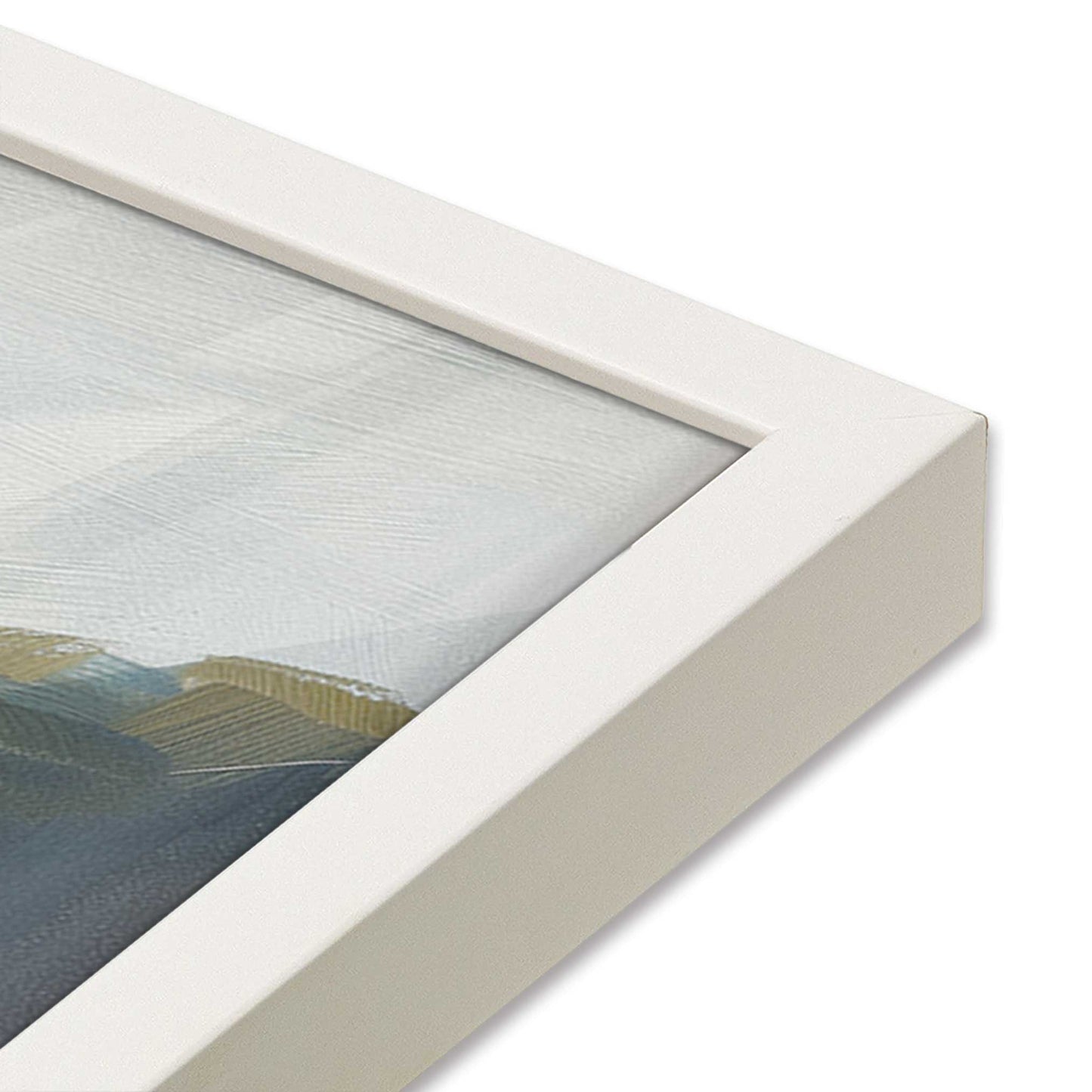 [Color:Opaque White], Picture of art in a Opaque White frame of the corner