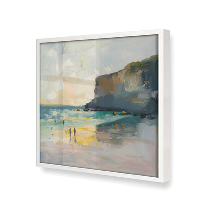 [Color:Opaque White], Picture of art in a Opaque White frame at an angle