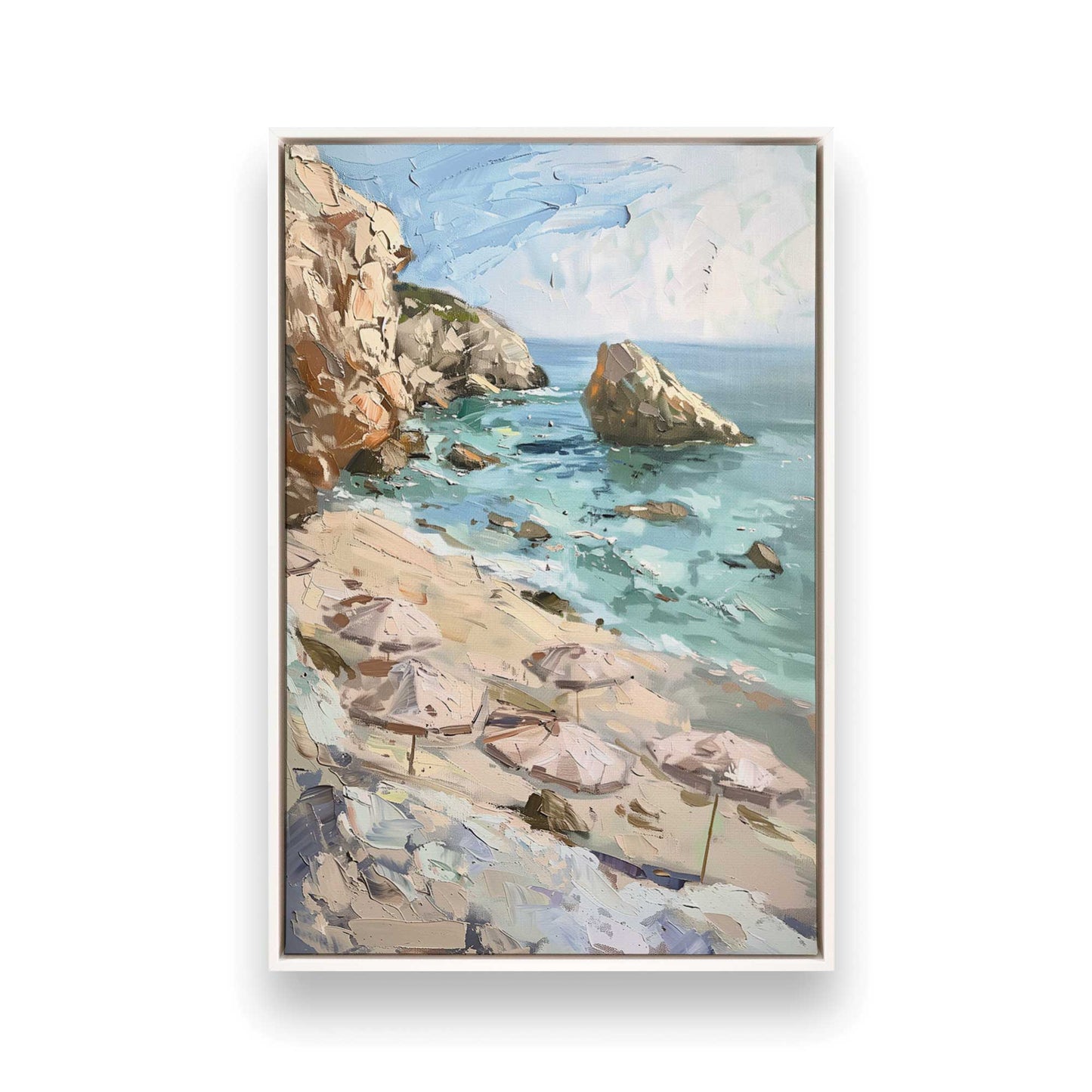 [Color:Opaque White], Picture of art in a White frame