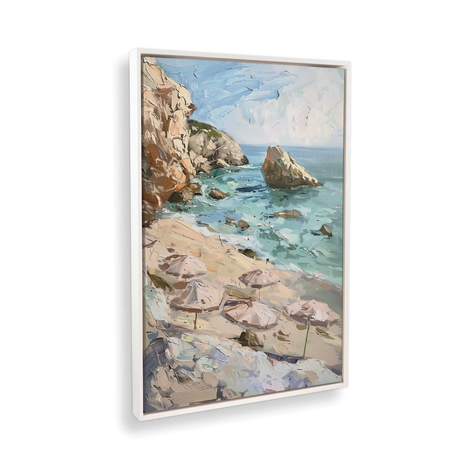 [Color:Opaque White], Picture of art in a White frame at an angle