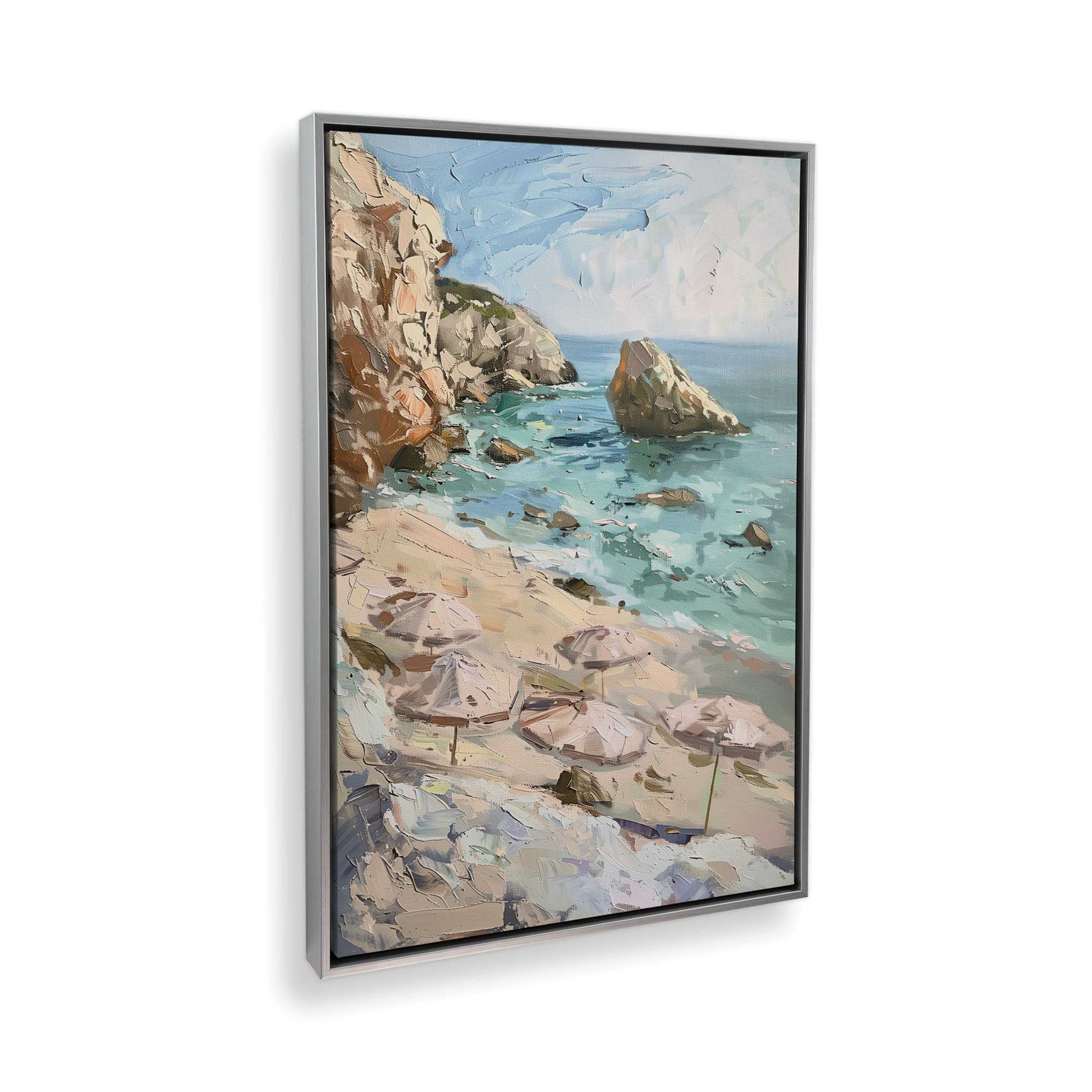 [Color:Polished Chrome], Picture of art in a Polished Chrome frame at an angle