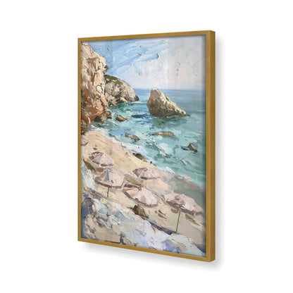 [Color:Polished Gold], Picture of art in a Polished Gold frame at an angle