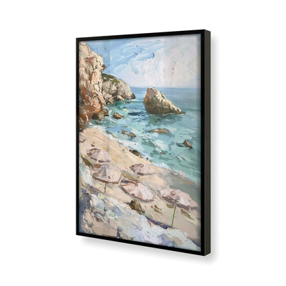 [Color:Satin Black], Picture of art in a Satin Black frame at an angle