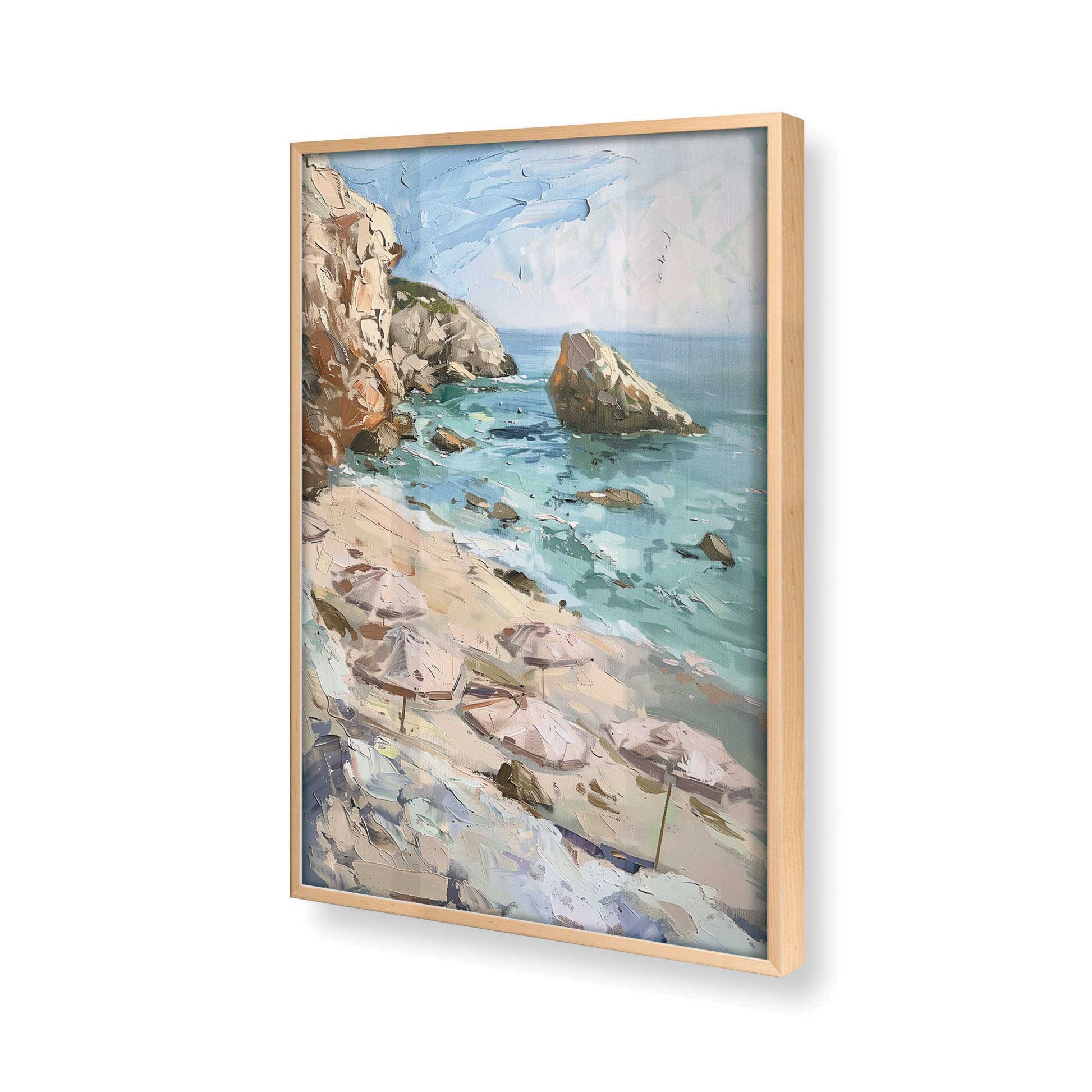 [Color:Raw Maple], Picture of art in a Raw Maple frame at an angle