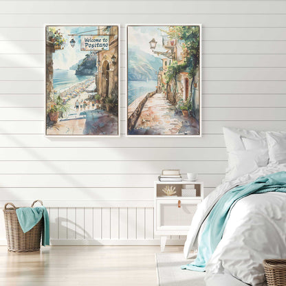 Coastal Greeting, Set of 2 Print on Canvas