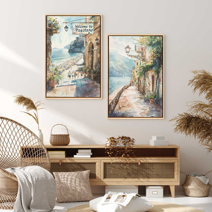 Coastal Greeting, Set of 2 Print on Canvas