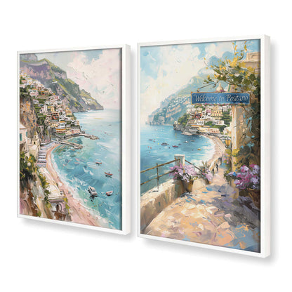 [Color:Opaque White], Picture of art in a Opaque White frame at an angle