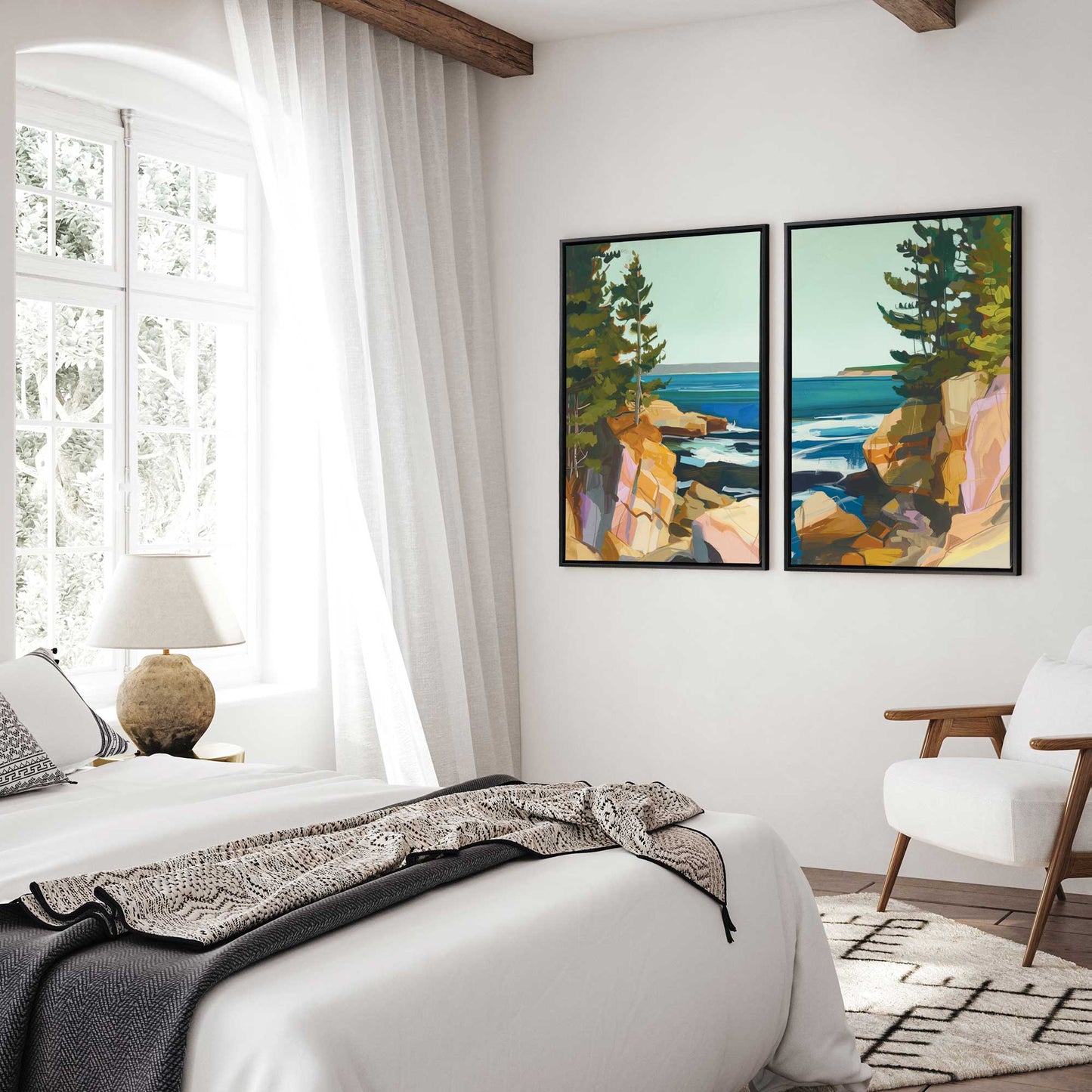 Seacliff Whispers, Set of 2 Print on Canvas