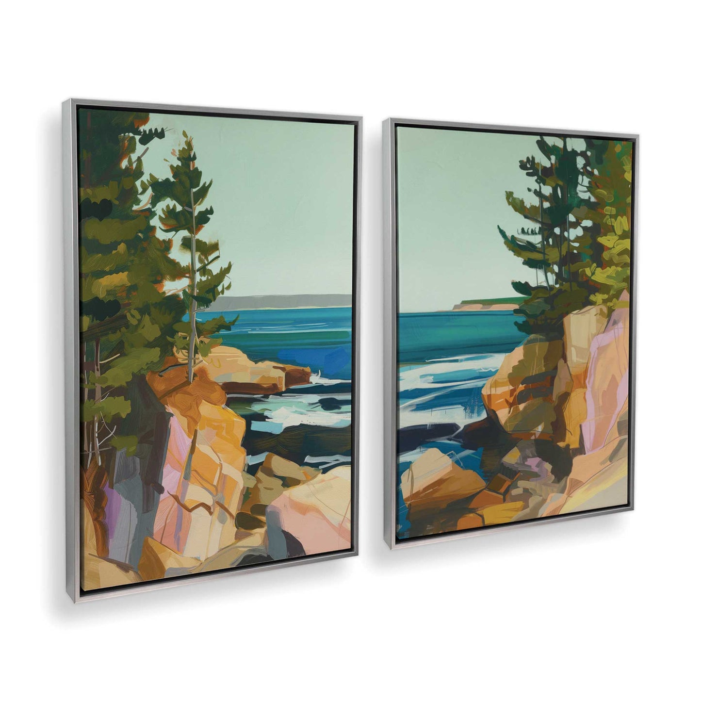 [Color:Polished Chrome], Picture of art in a Polished Chrome frame at an angle