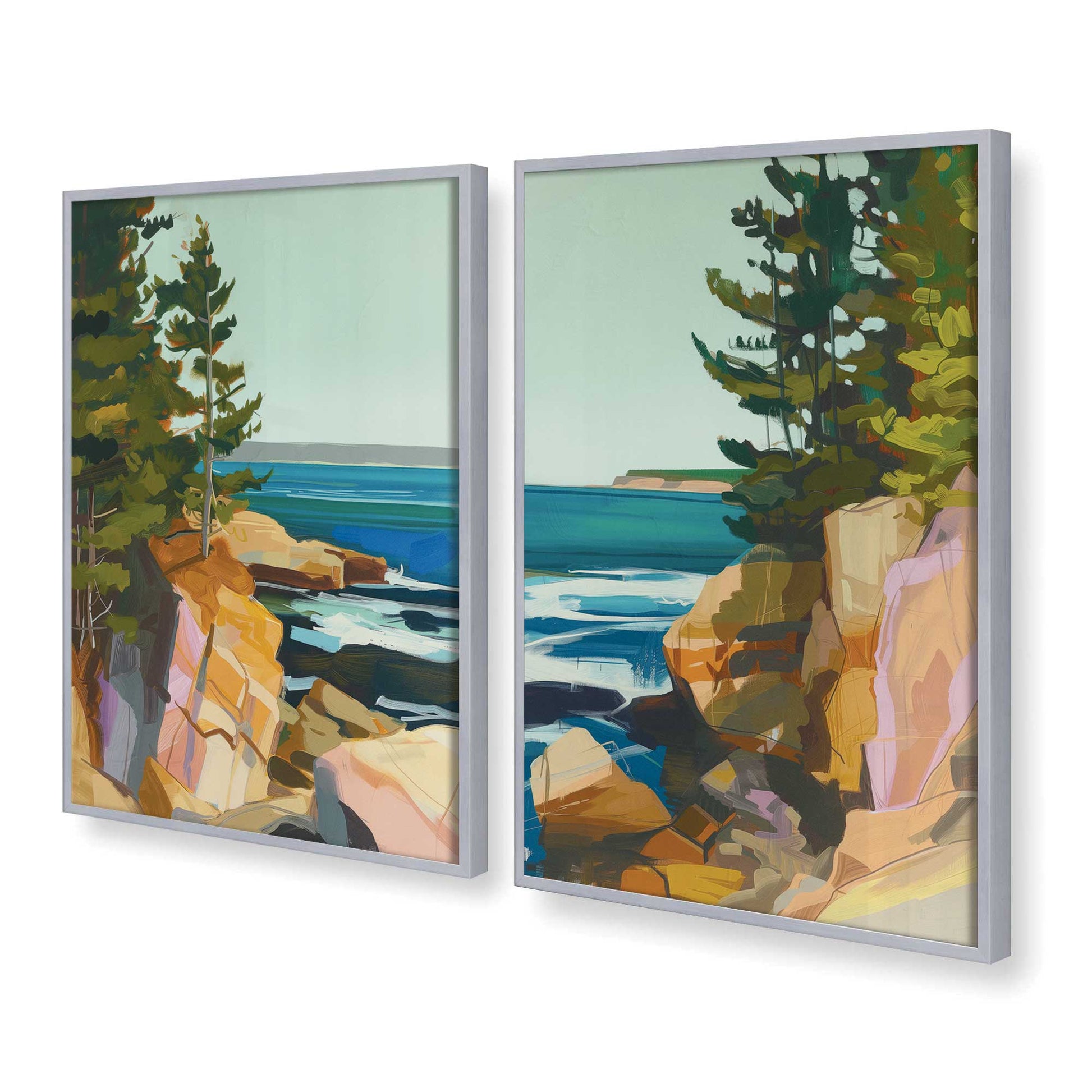 [Color:Polished Chrome], Picture of art in a Polished Chrome frame at an angle