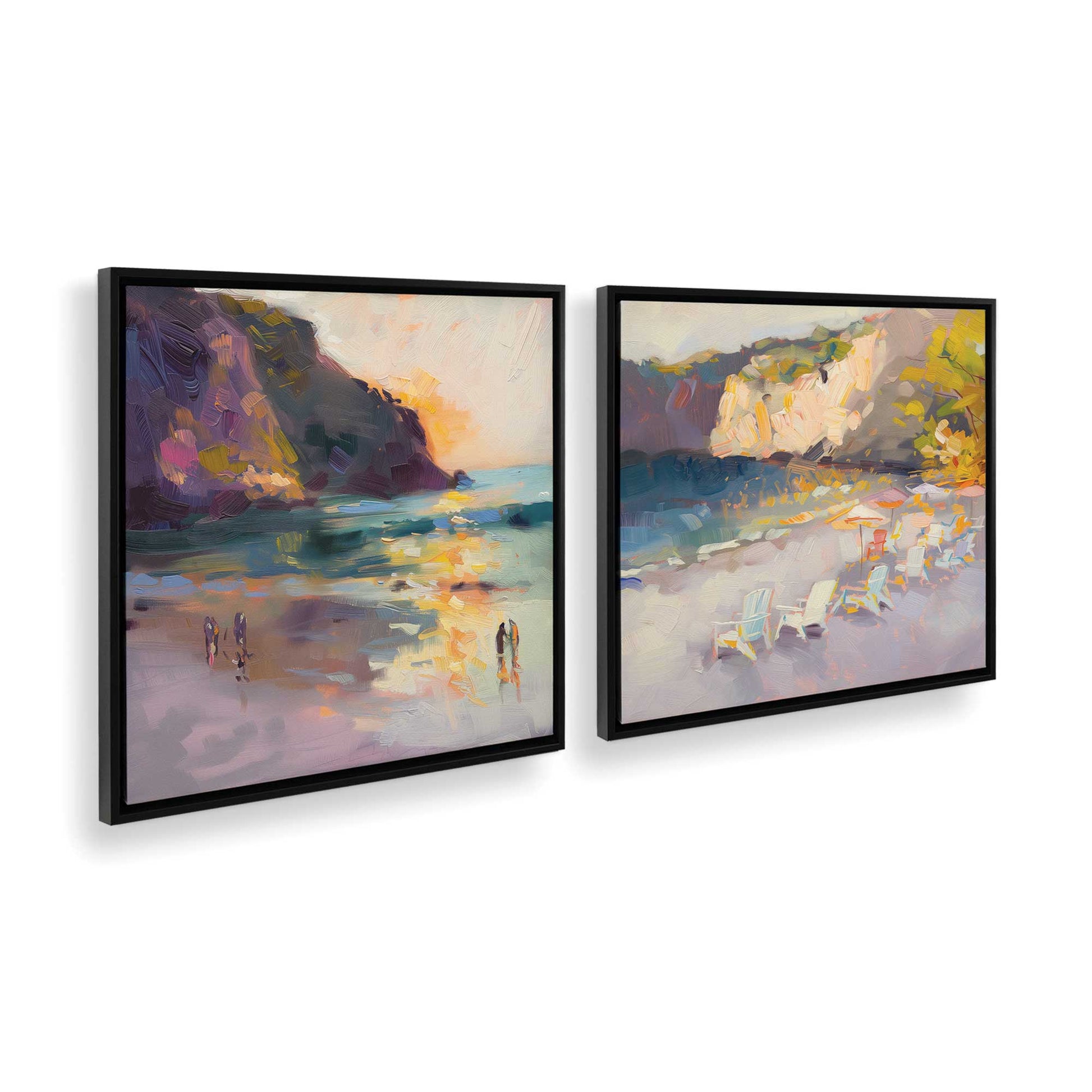 [Color:Satin Black], Picture of art in a Satin Black frame at an angle