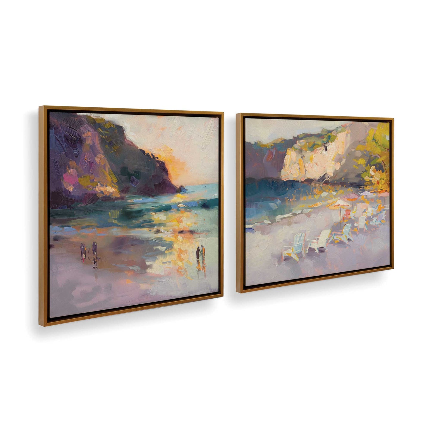 [Color:Polished Gold], Picture of art in a Polished Gold frame at an angle