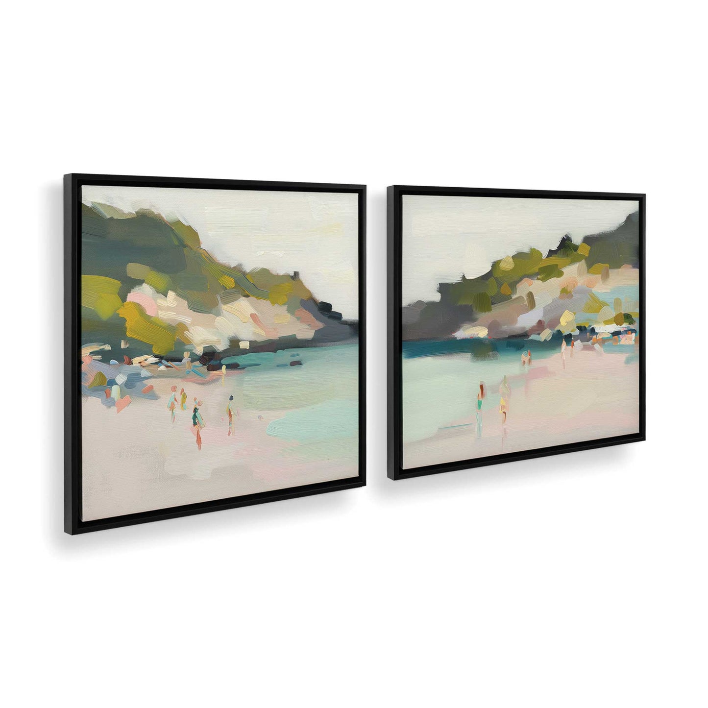 [Color:Satin Black], Picture of art in a Satin Black frame at an angle