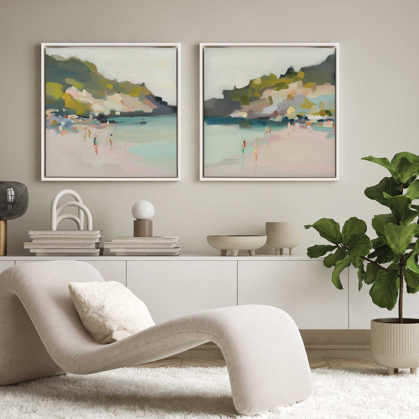 Sandy Spectrum, Set of 2 Print on Canvas