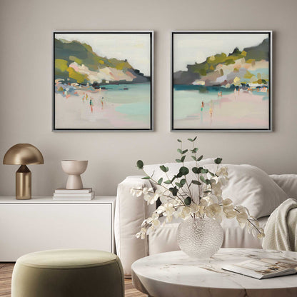 Sandy Spectrum, Set of 2 Print on Canvas