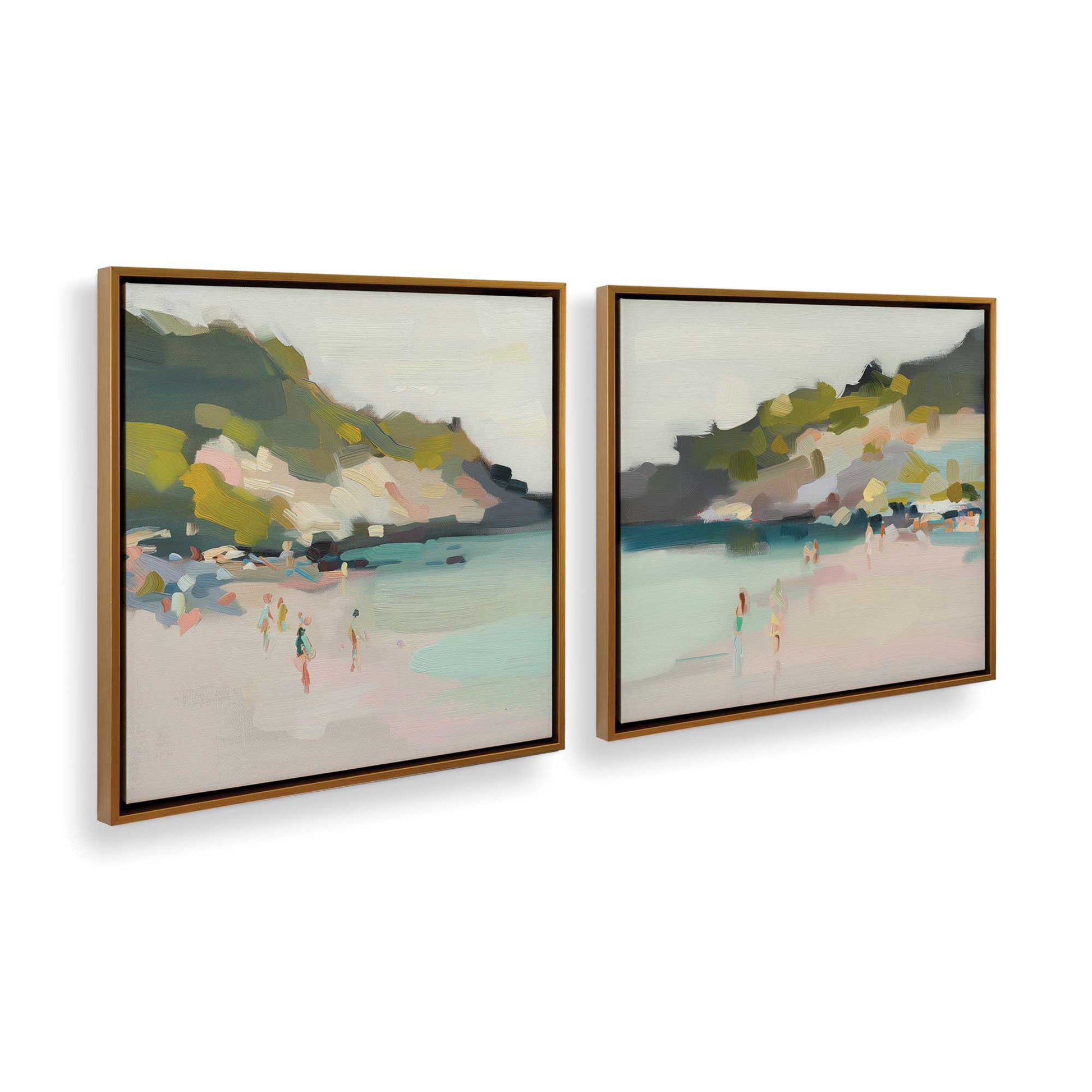 [Color:Polished Gold], Picture of art in a Polished Gold frame at an angle