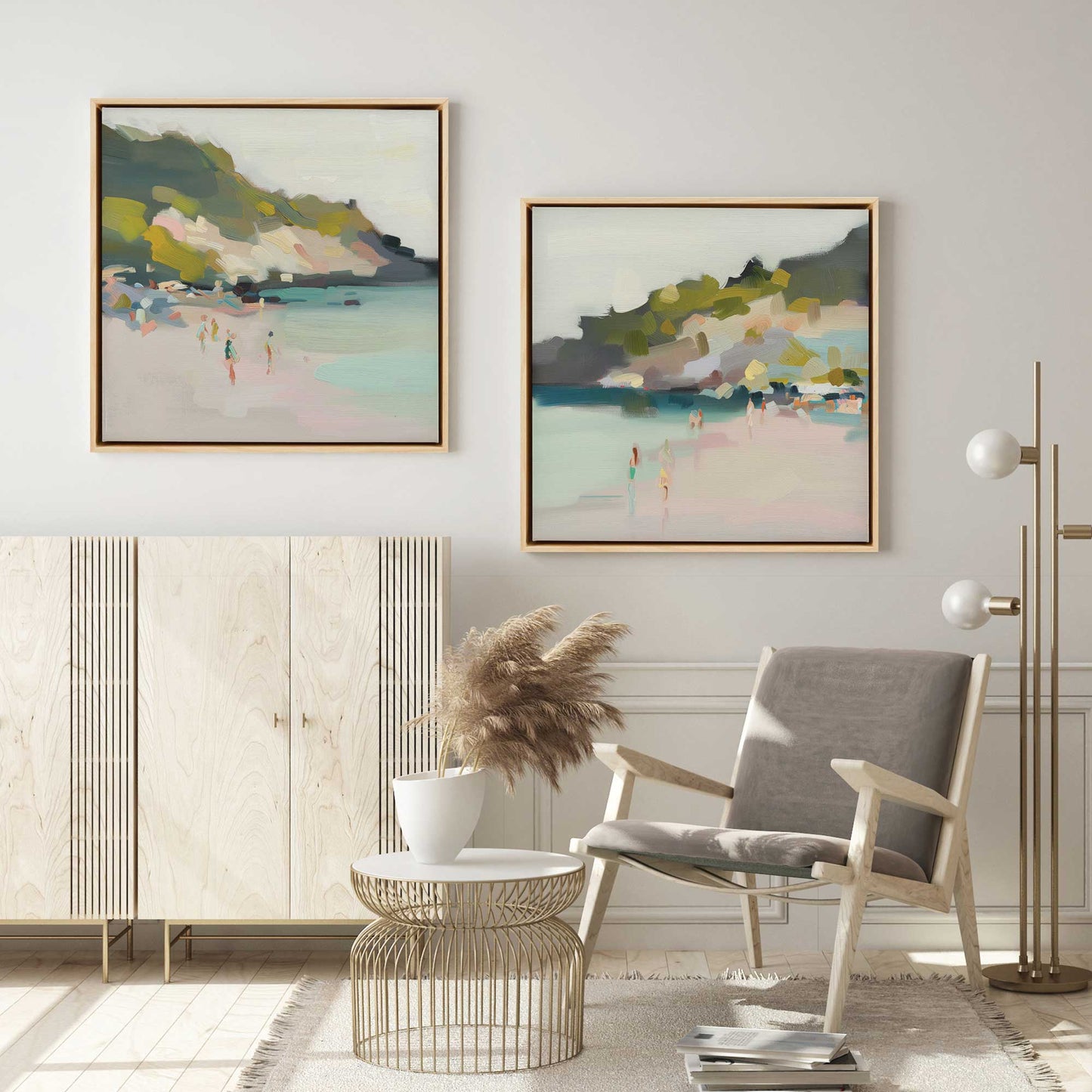 Sandy Spectrum, Set of 2 Print on Canvas