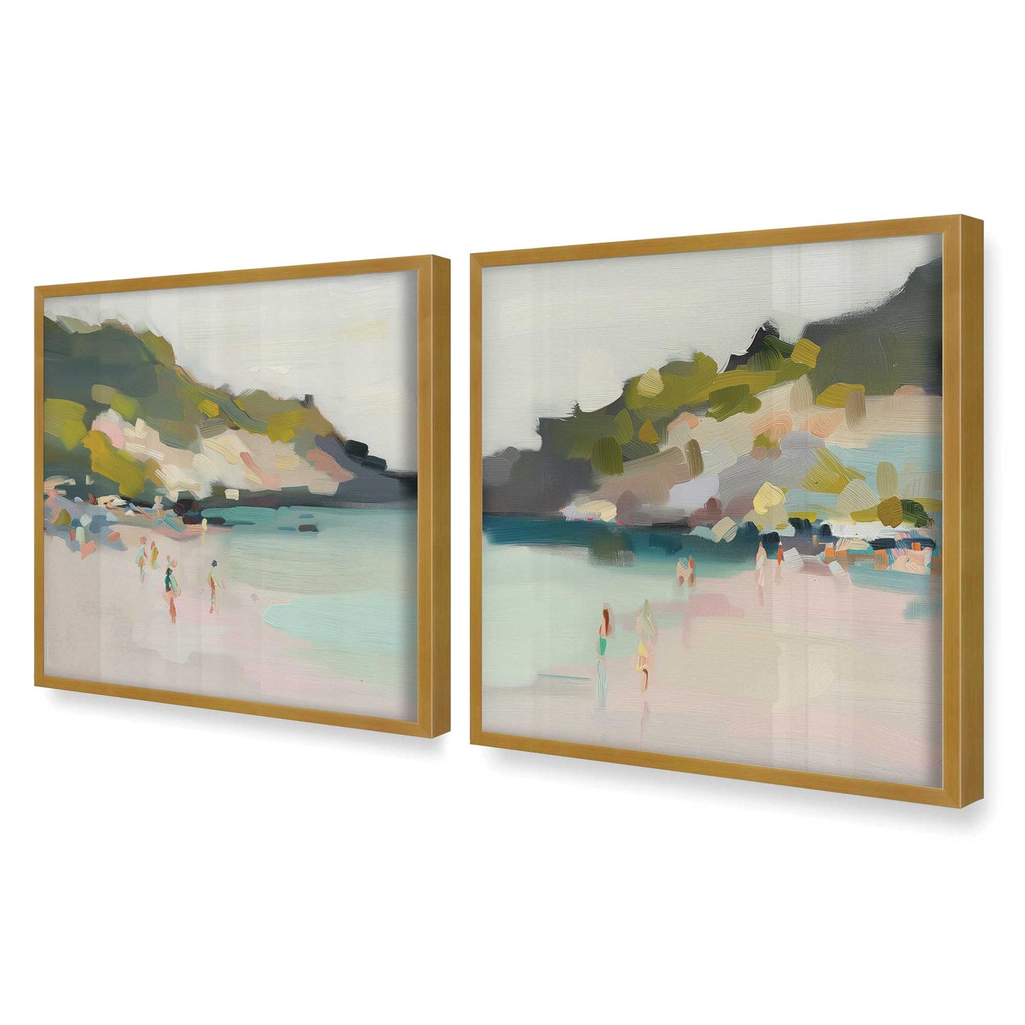 [Color:Polished Gold], Picture of art in a Polished Gold frame at an angle