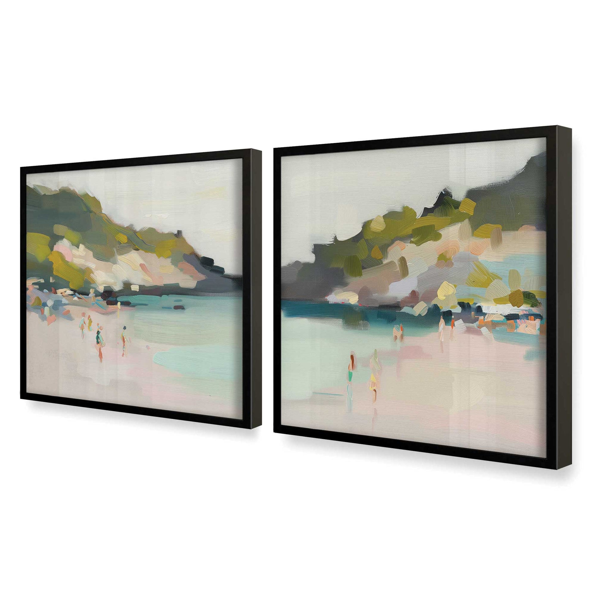 [Color:Satin Black], Picture of art in a Satin Black frame at an angle