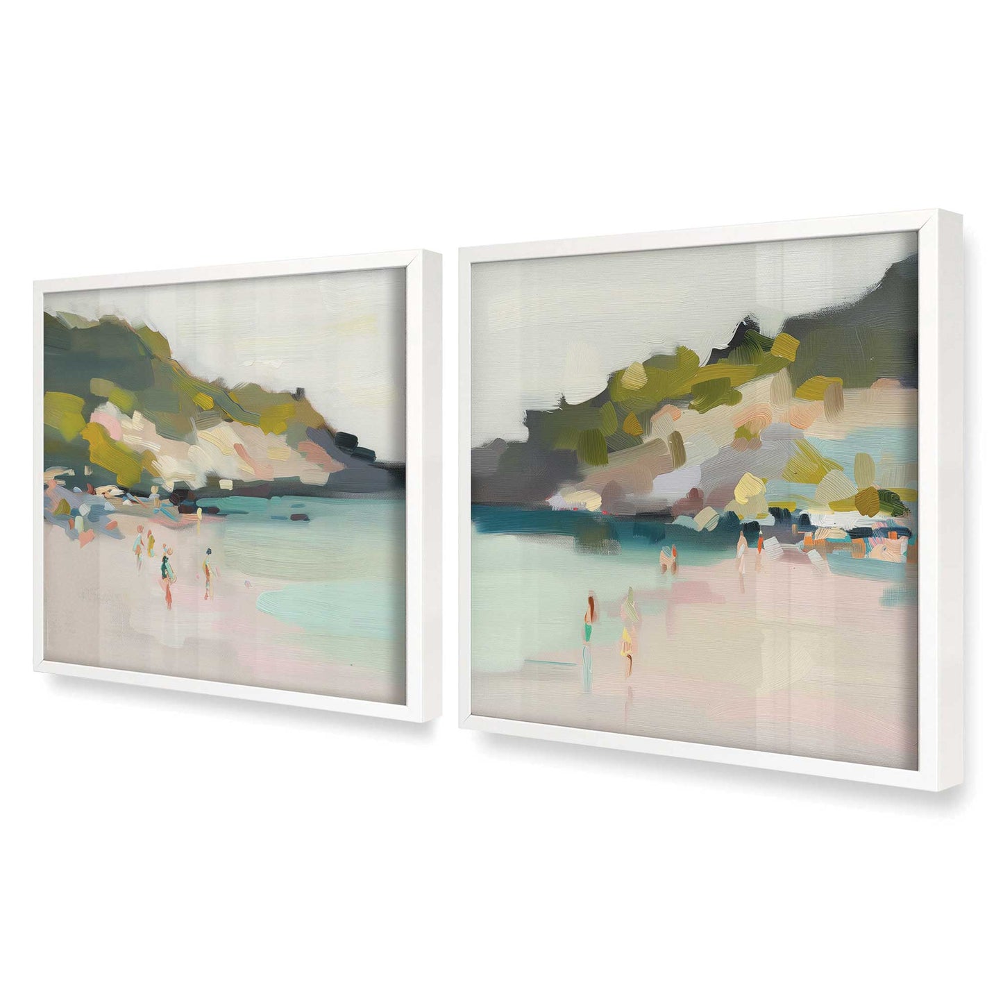 [Color:Opaque White], Picture of art in a Opaque White frame at an angle