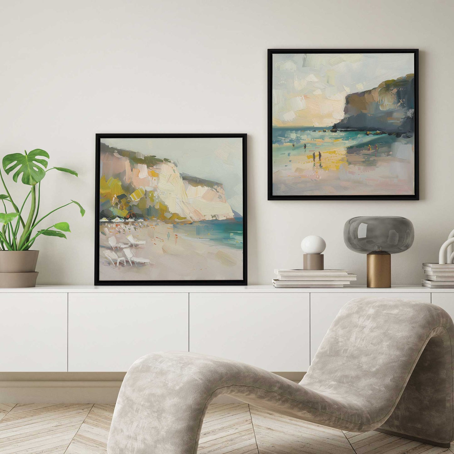 Seascape Sonata, Set of 2 Print on Canvas