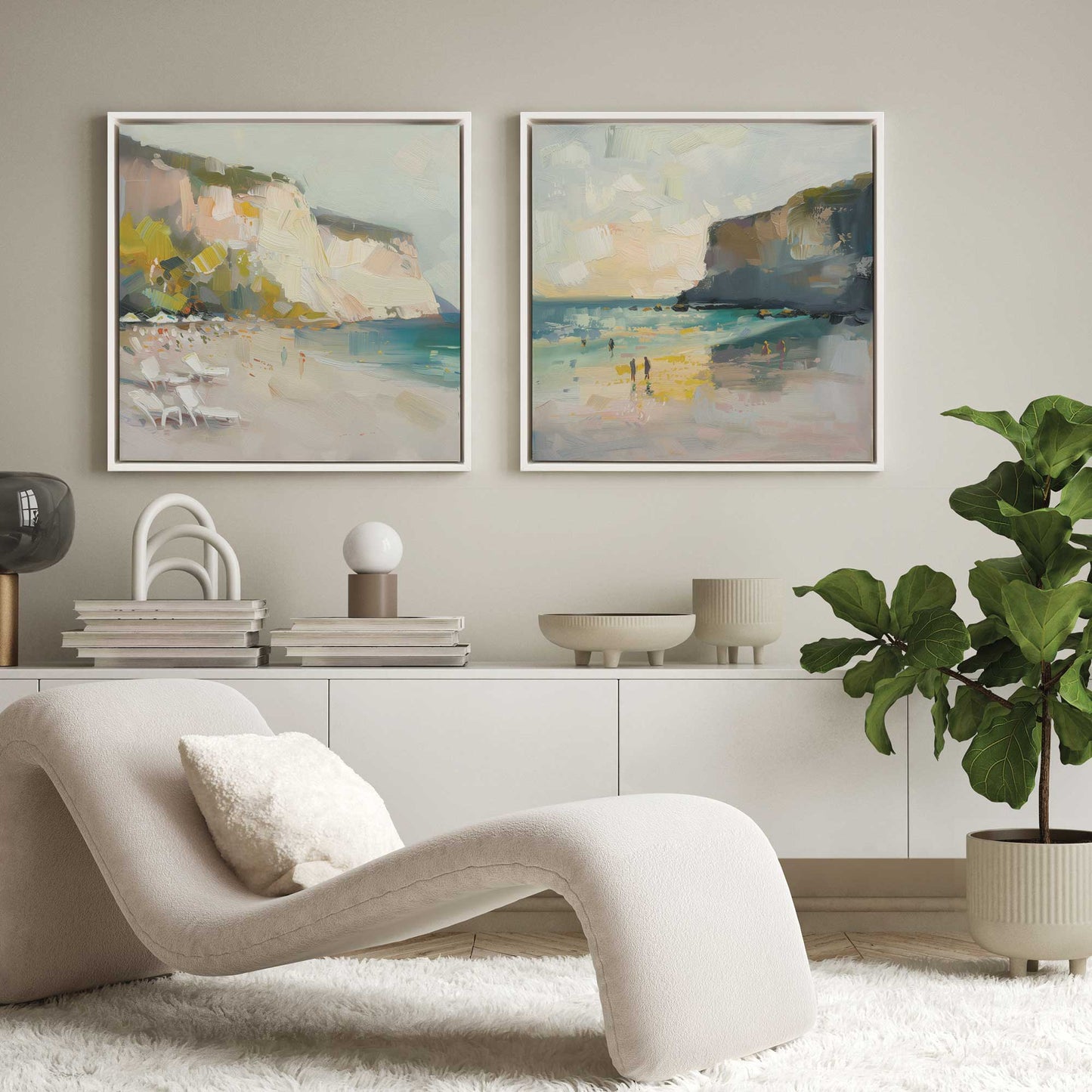 Seascape Sonata, Set of 2 Print on Canvas