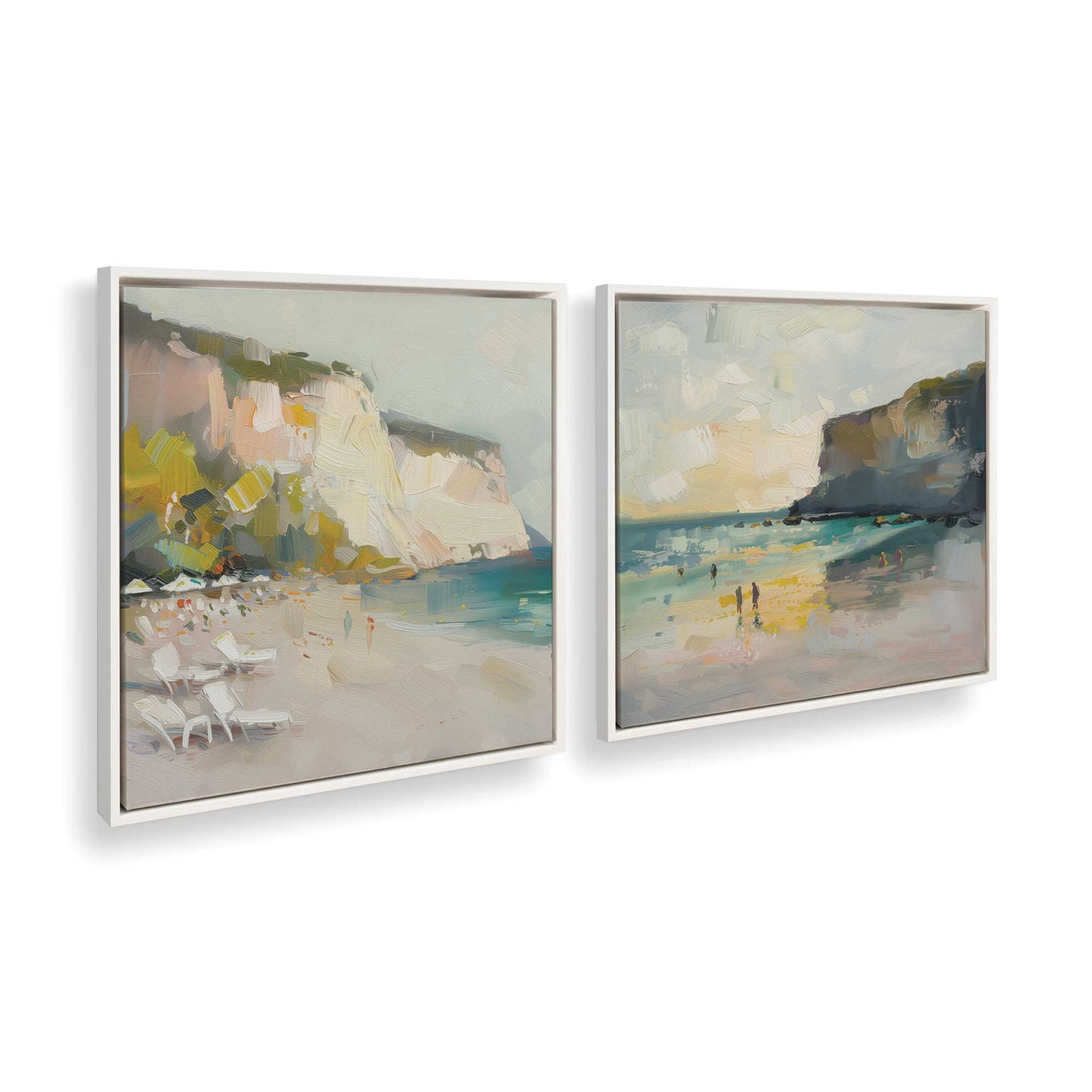 [Color:Opaque White], Picture of art in a White frame at an angle