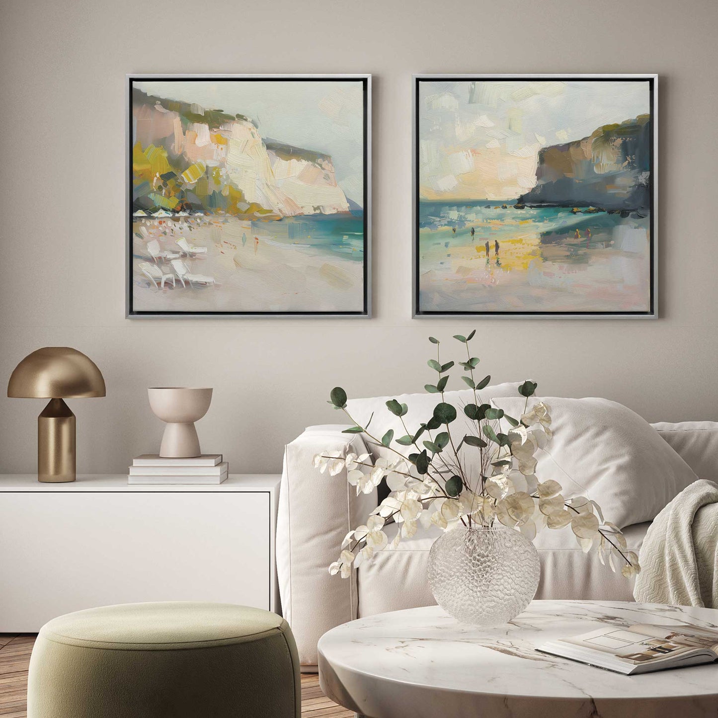 Seascape Sonata, Set of 2 Print on Canvas