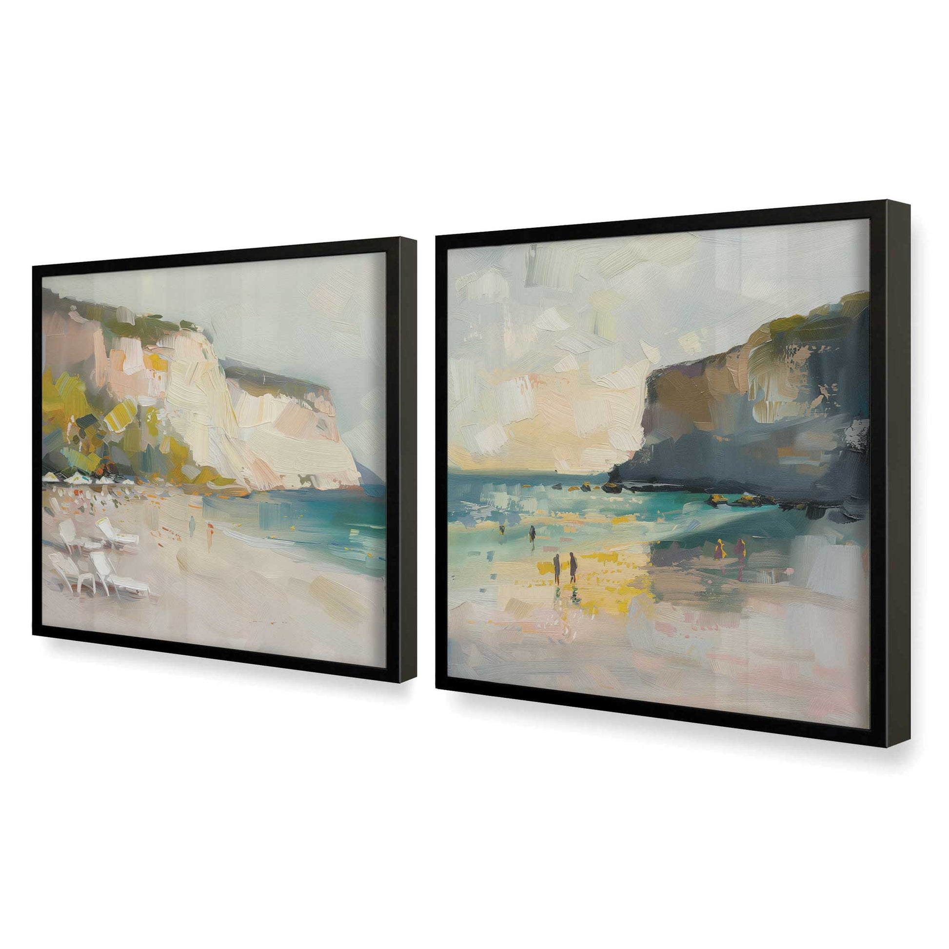 [Color:Satin Black], Picture of art in a Satin Black frame at an angle