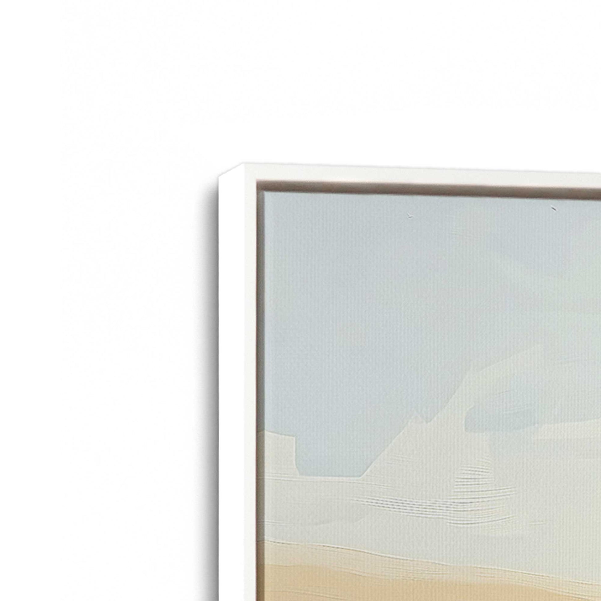 [Color:Opaque White], Picture of art in a White frame at an angle