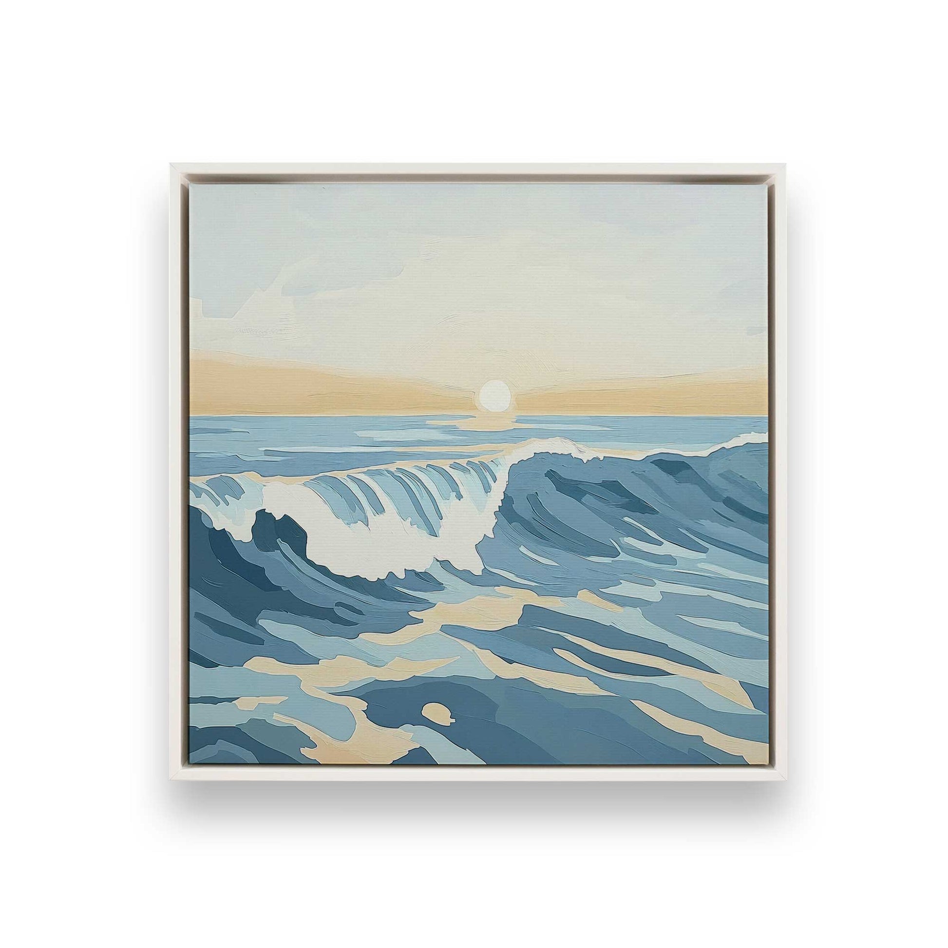 [Color:Opaque White], Picture of art in a White frame