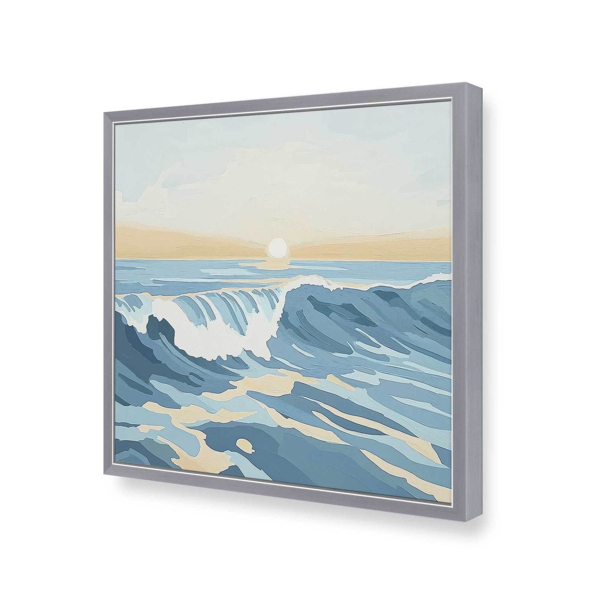 [Color:Polished Chrome], Picture of art in a Polished Chrome frame at an angle