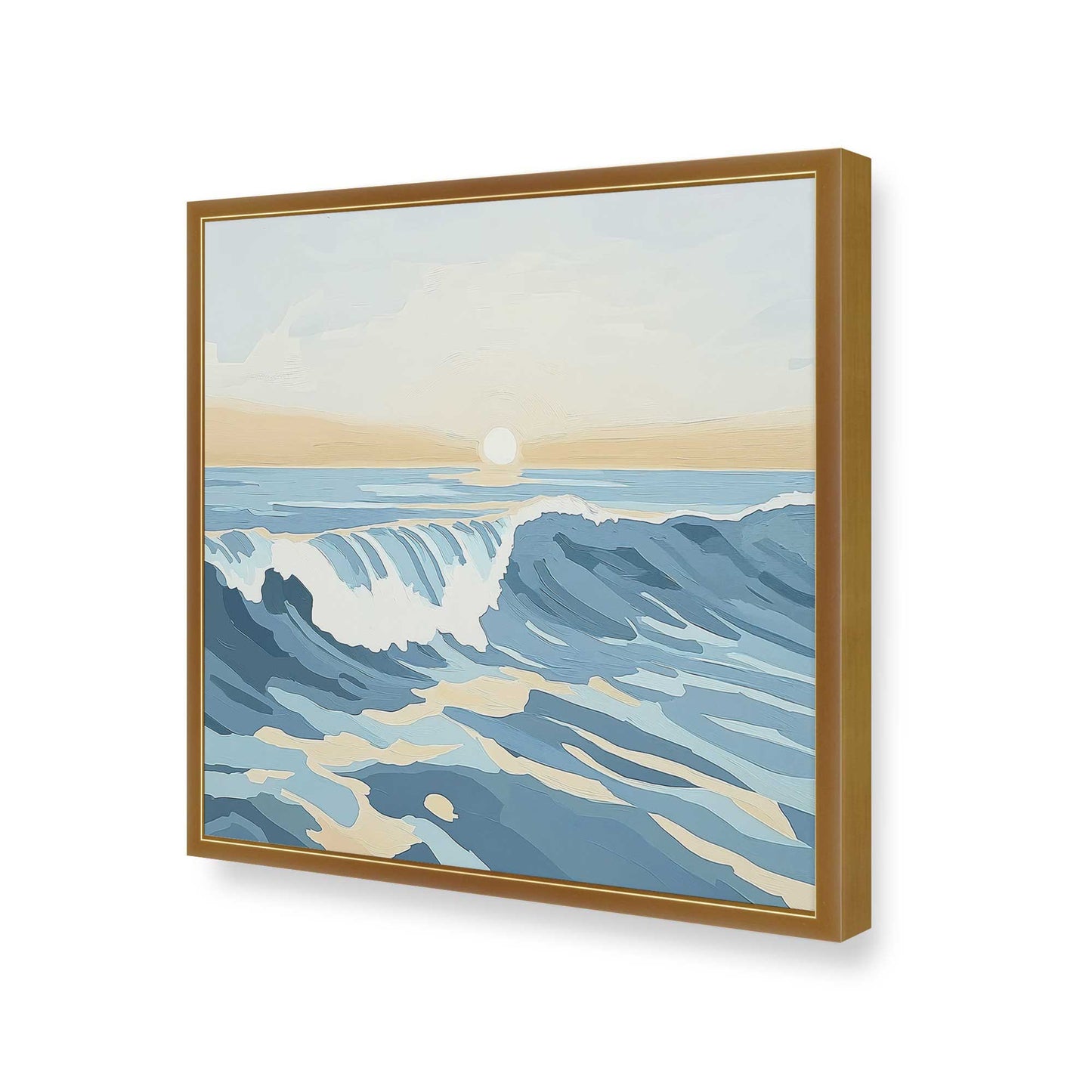 [Color:Polished Gold], Picture of art in a Polished Gold frame at an angle